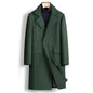Men Double Breasted Mid-length Coat