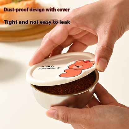 Camping Picnic Cartoon Portable Sauce Packing Seasoning Dish