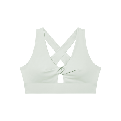 Women's Twist Front V-Neck Sports Bra