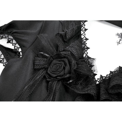 Dark in Love Courtly Cross Gem Gothic Blouse