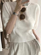 Soft Glutinous Inner Wear Sweater Puff Sleeve Short