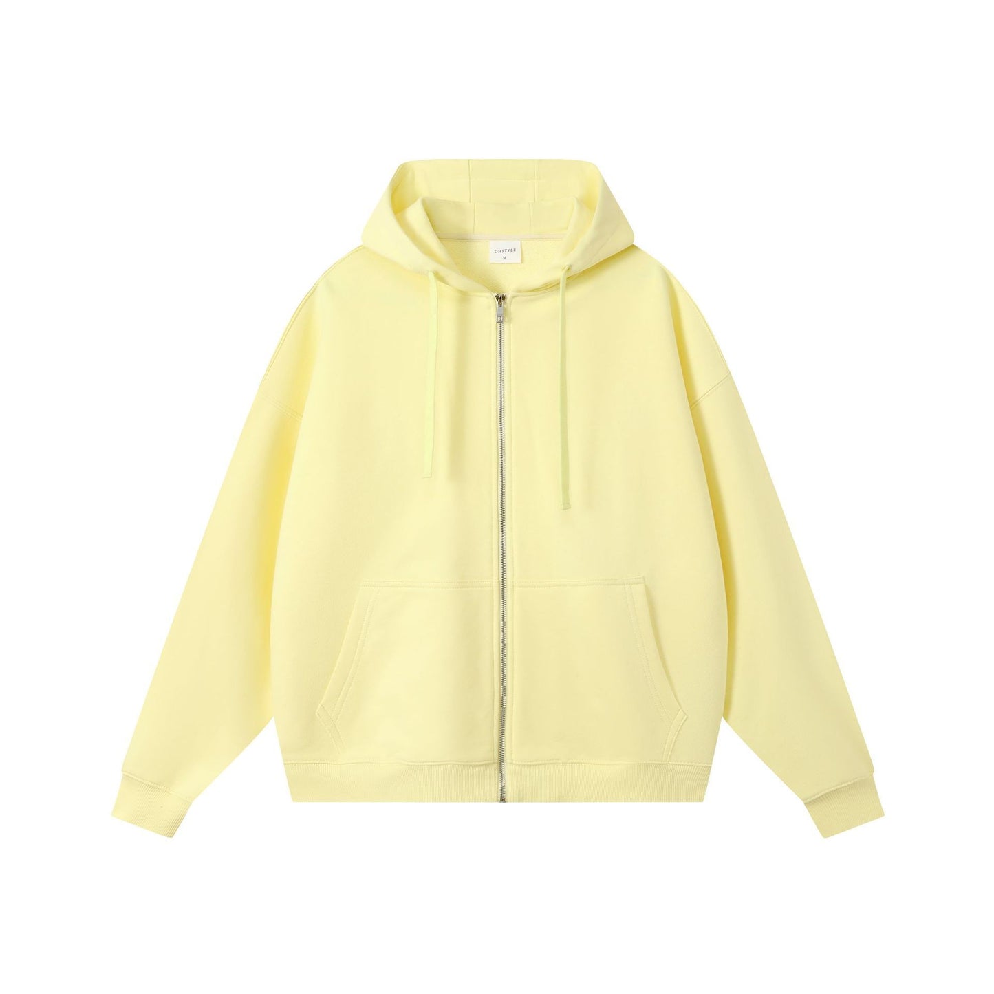 Loose Cotton Hooded Zipper Sweatshirt