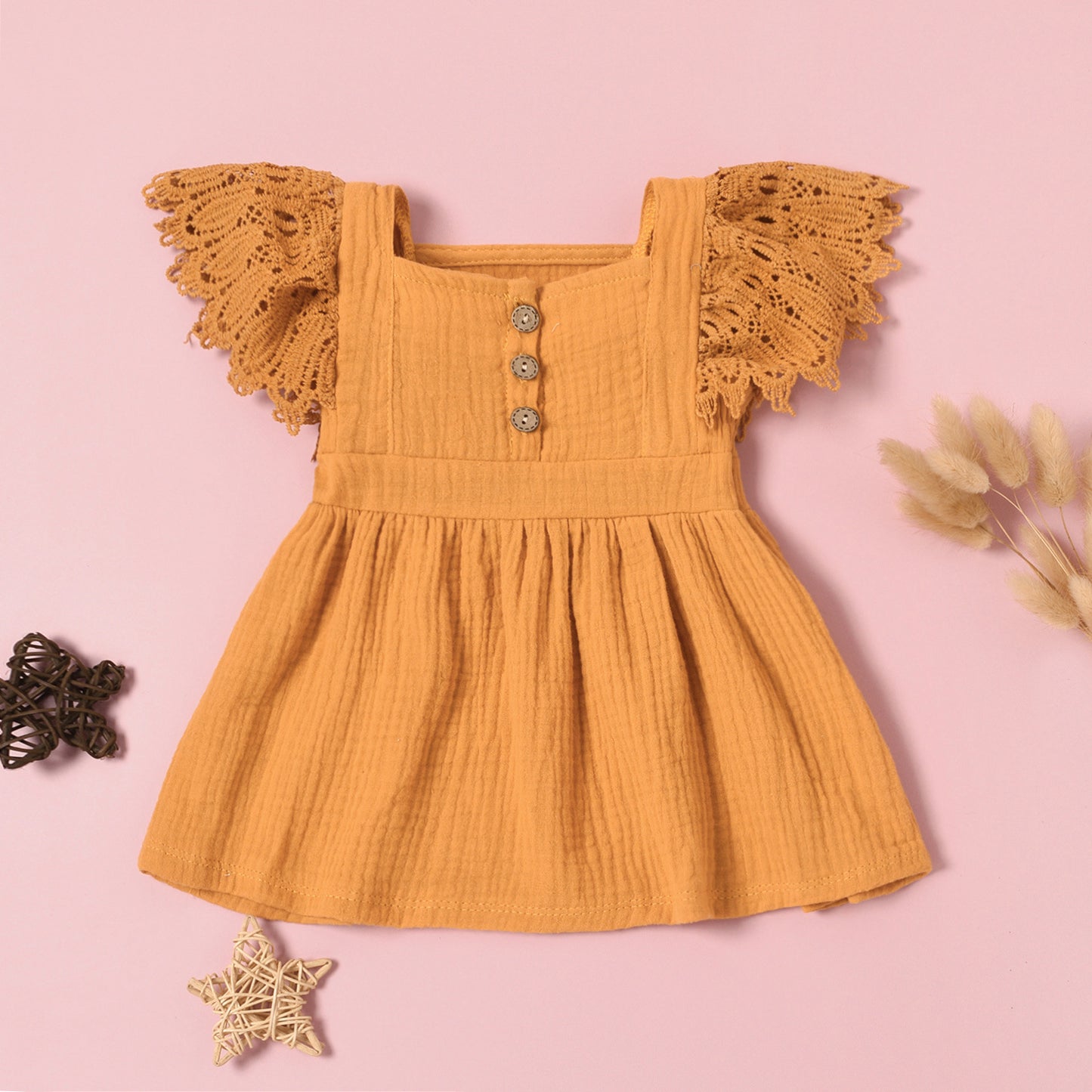 Kids Solid Color Sleeveless Dress