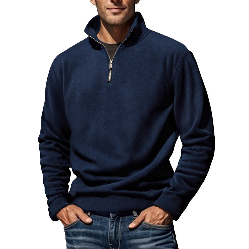 Men's Polar Fleece Stand Collar Pullover