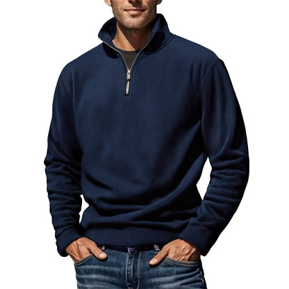 Men's Polar Fleece Stand Collar Pullover