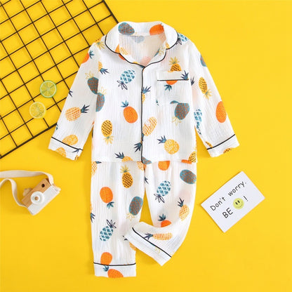 Children's Double-layer Cotton Gauze Pyjamas