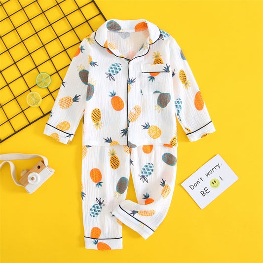 Children's Double-layer Cotton Gauze Pyjamas