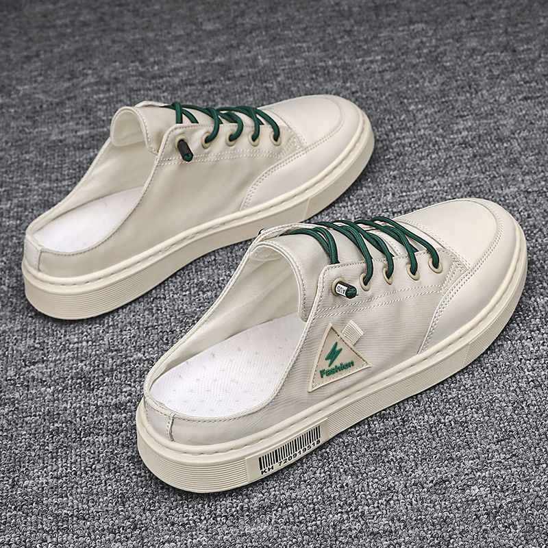 Chaussures d'été pour hommes, respirantes, désodorisantes, sans lacets, type mocassin, pantoufles décontractées de sport sans talon, à la mode