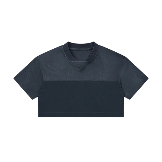 Women’s Cropped Paneled V-Neck Jersey