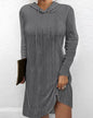 Womens Hooded Pullover Knitted Dress
