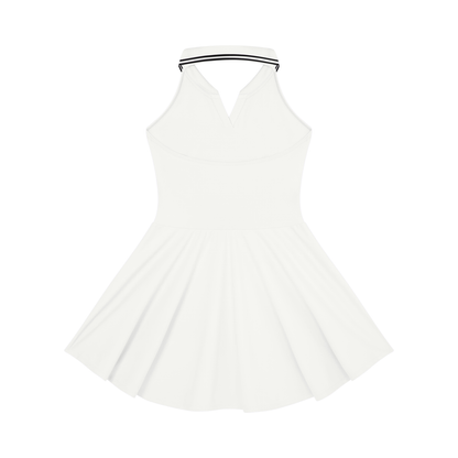 Women's Collared Halter A-Line Tennis Dress 210GSM