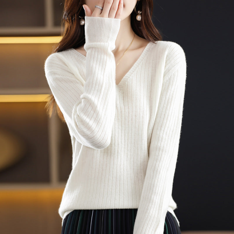 Women's Knitwear V-neck Pullover