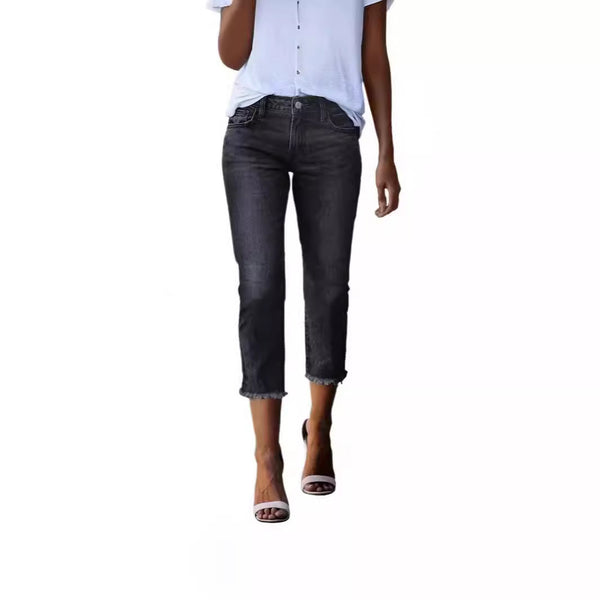 Womens Retro Slim-fit Stretch Jeans