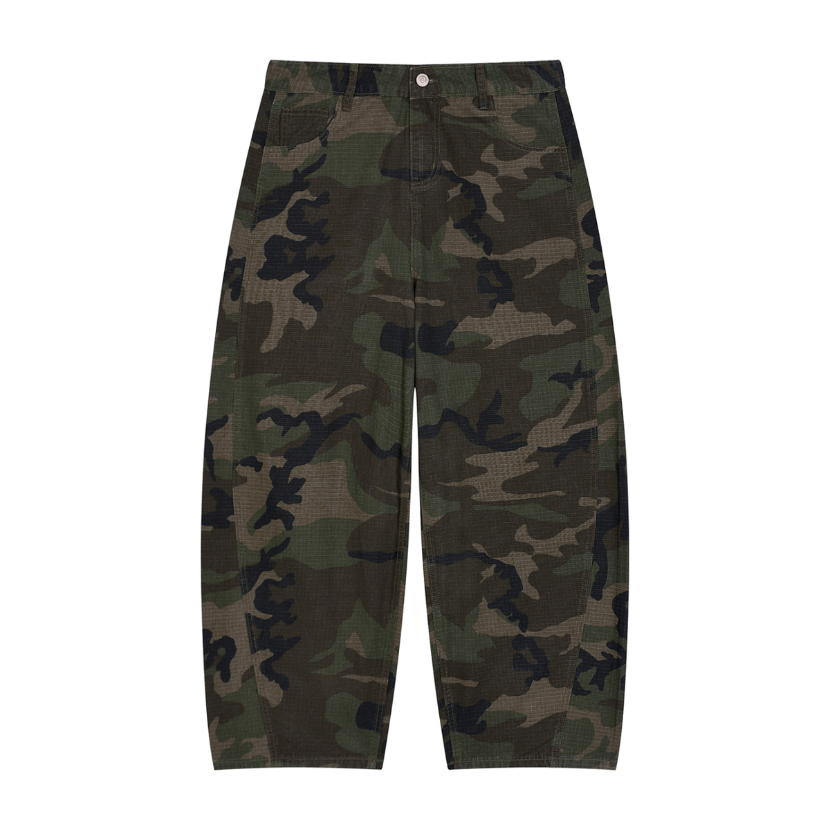 Men's Camo Barrel Leg Cargo Pants 200GSM