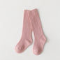 Sunken Stripe Socks Baby Plain Middle-long Stockings