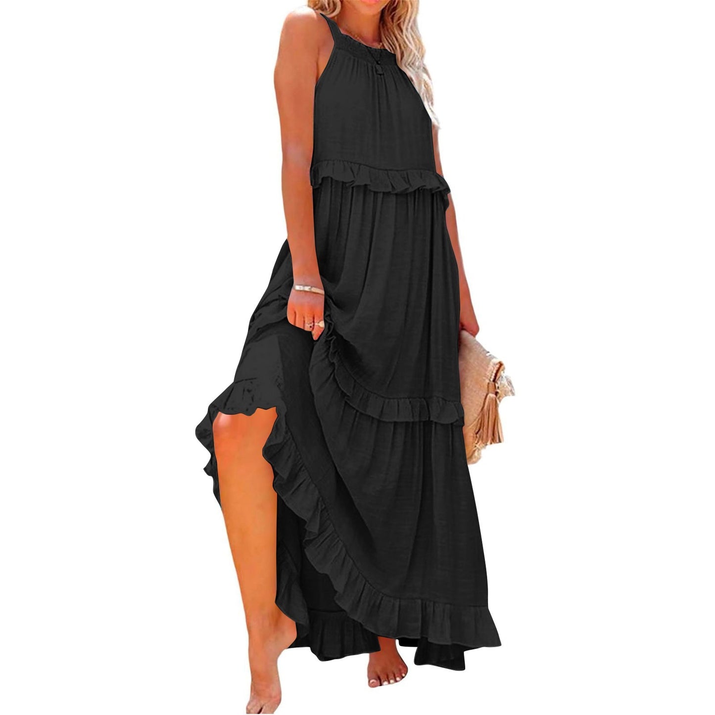 Womens Halter Neck Long Dresses