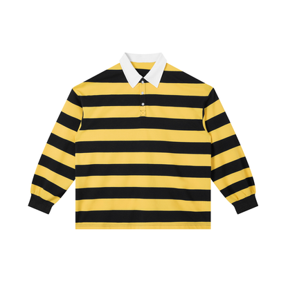 Waran Color Block Stripe Polo Shirt