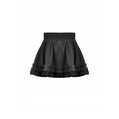 Dark in Love Lolita-Inspired Ruffled Mini Skirt in Black