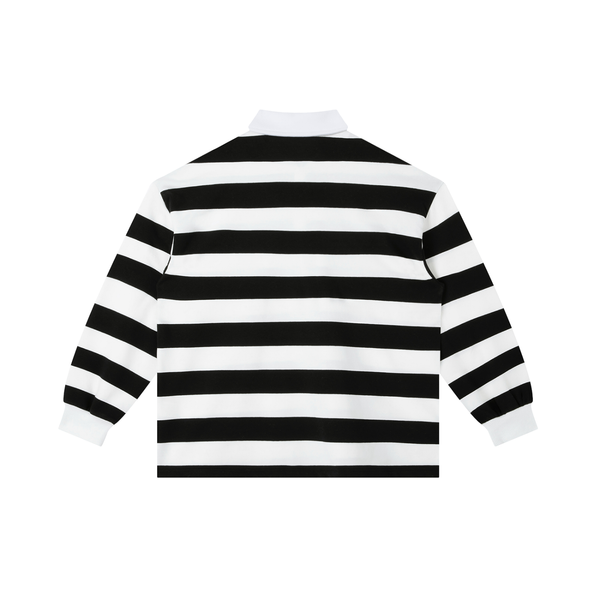 Color Block Stripe Polo Shirt