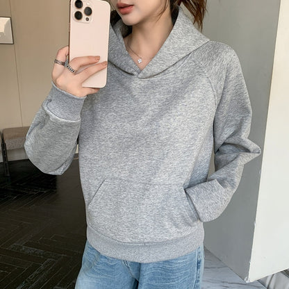 Women's Hooded Sweater Autumn And Winter Thickening Shoulder Casual