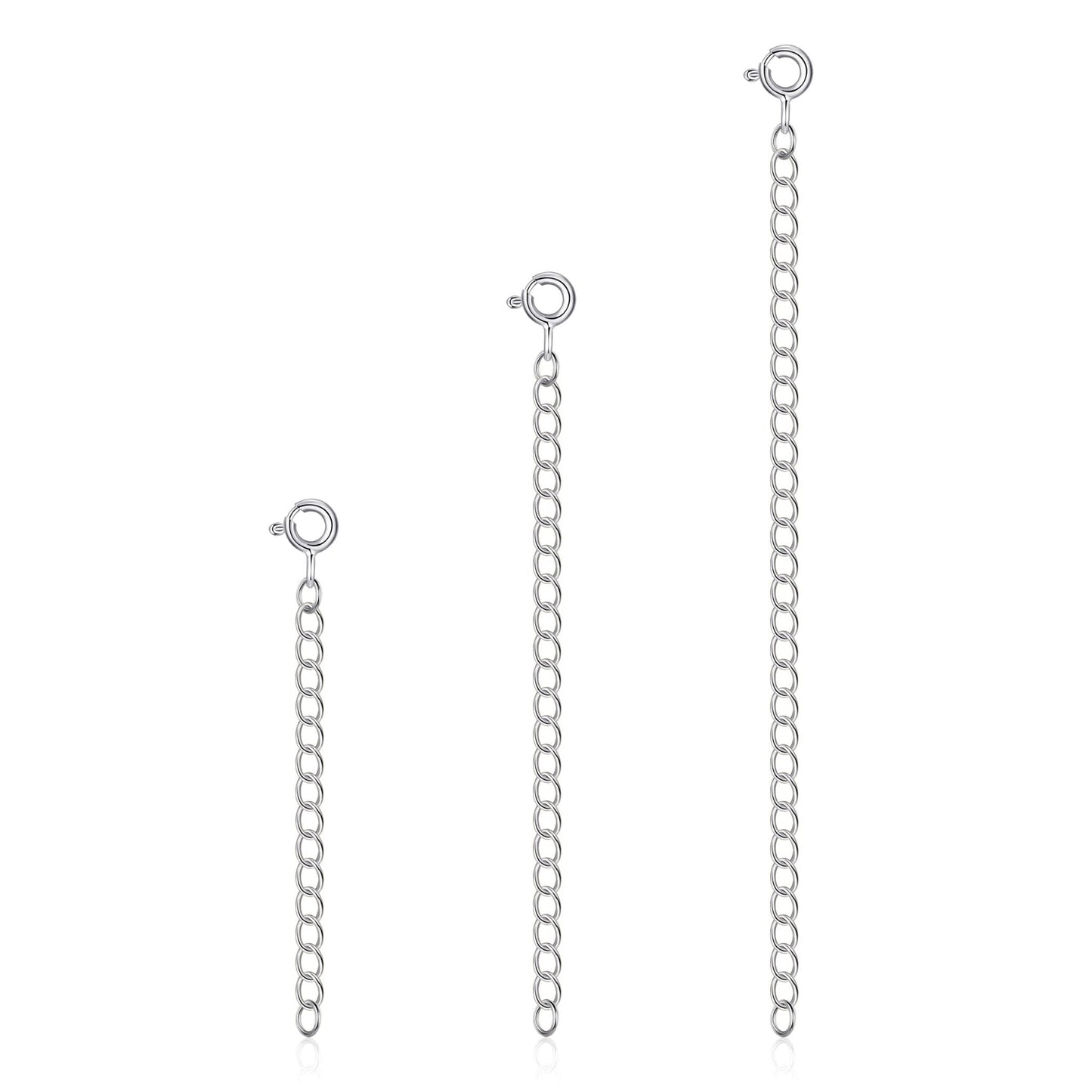 3 Pack of 2" 3" 4" Inch Necklace Chain Extender