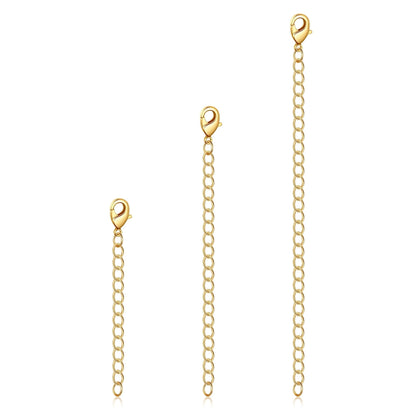 3 Pack of 2" 3" 4" Inch Necklace Chain Extender