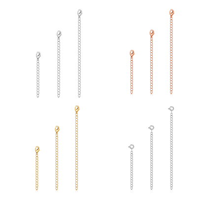 3 Pack of 2" 3" 4" Inch Necklace Chain Extender