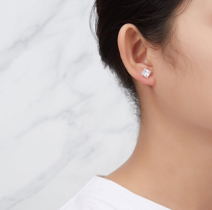 3 Pairs of Sterling Silver Shaped Earrings Created with Zircondia® Crystals