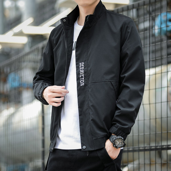 Men's Baseball-Style Casual Jacket