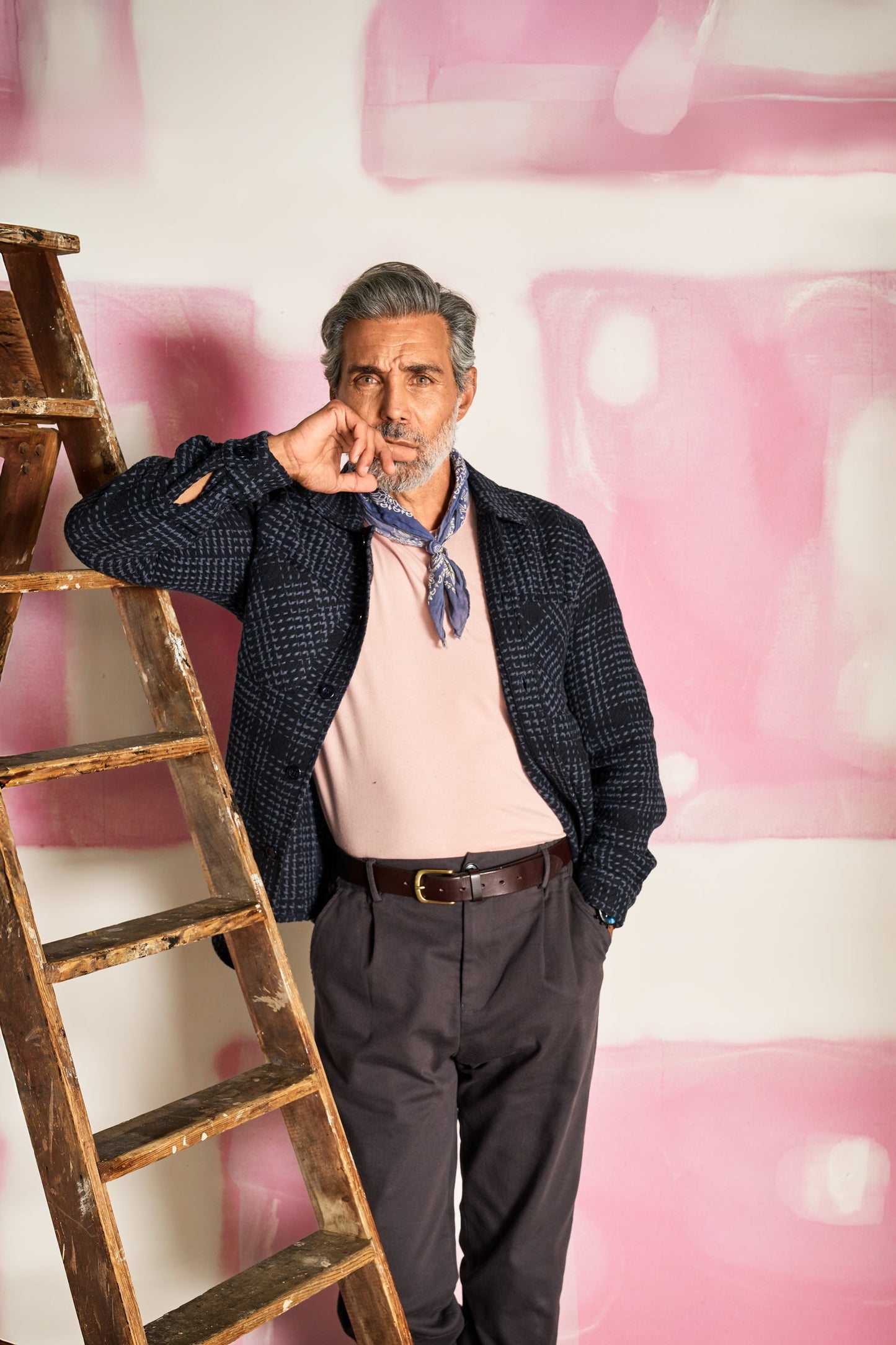 Bart Overshirt - Navy Blue Check