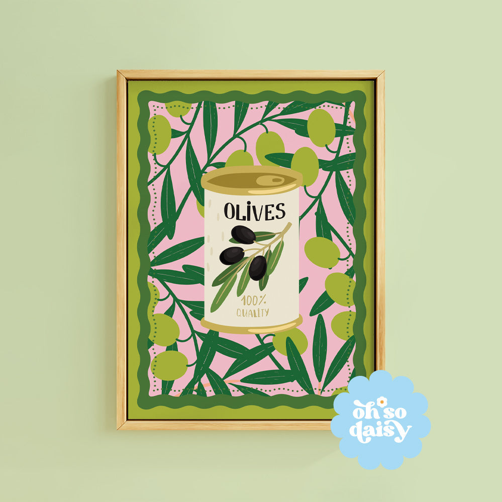 DECORATIVE OLIVE OIL PRINT