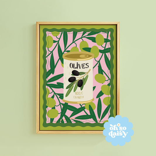 DECORATIVE OLIVE OIL PRINT