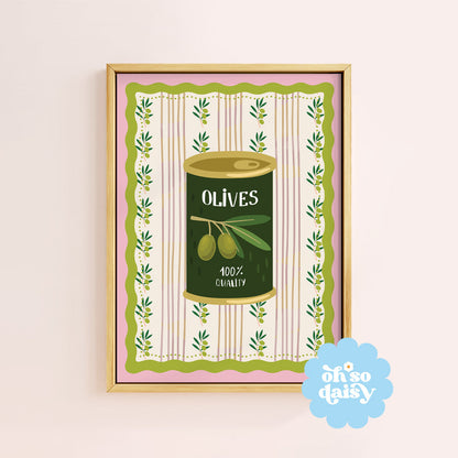 DECORATIVE OLIVE OIL PRINT