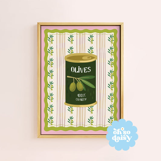 DECORATIVE OLIVE OIL PRINT