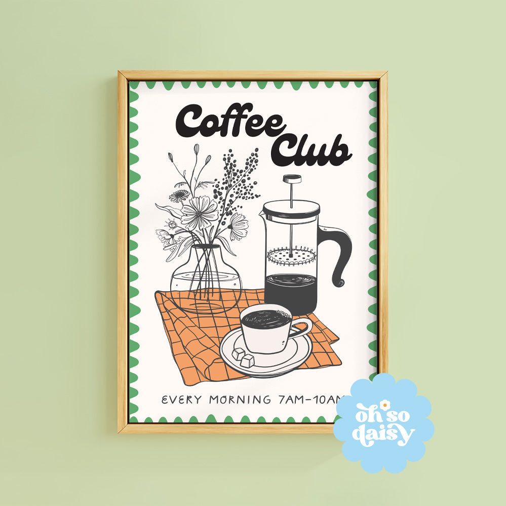 COFFEE CLUB PRINT
