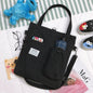 Sacs en toile Harajuku Sac à main étudiant avec poches Sac à dos preppy Sac à bandoulière pour femme