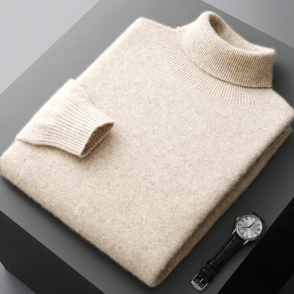 Pull homme à col montant