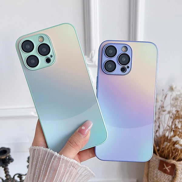 Gradient Matte Phone Case with Lens Film