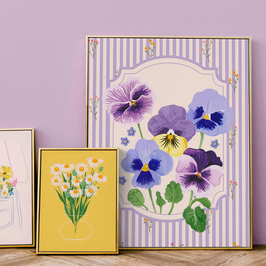 PANSY POSY LILAC PRINT