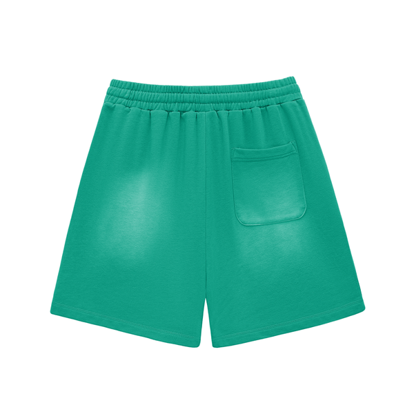Sun Fade Raw Edge Cotton Shorts