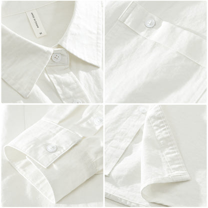 Cotton Simple Long Sleeve Shirt