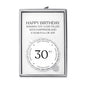30th Birthday Heart Charm Stretch Bracelet with Quote Gift Box