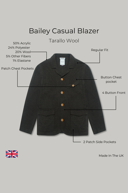 Bailey Casual Blazer - Tarallo Wool