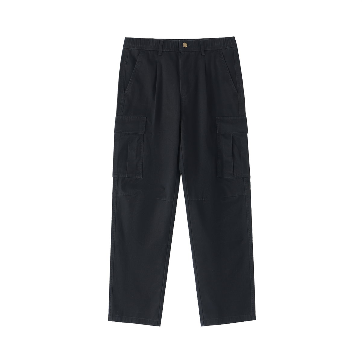 Cotton Elastic-Waist Cargo Pants 300GSM
