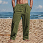 Men's Loose Fit Straight-Leg Casual Trousers | Breathable Summer Beach Pants