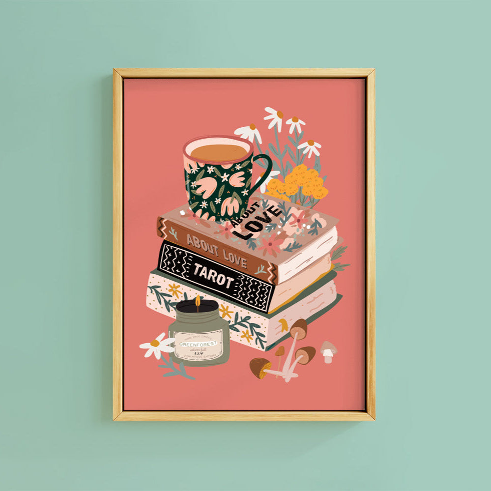 COSY AUTUMN BOOKS PRINT