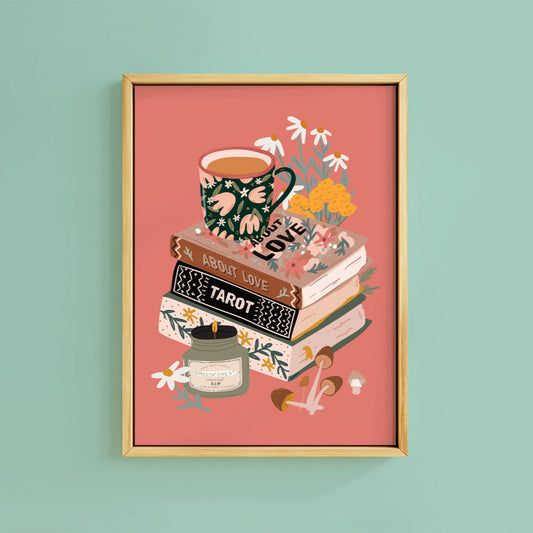 COSY AUTUMN BOOKS PRINT