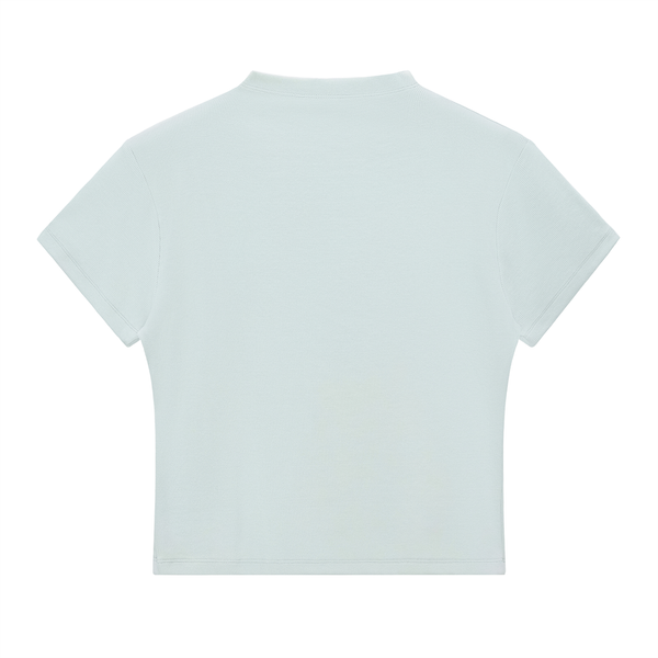 Womens Slim Fit Mock Neck T-Shirt