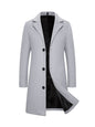 Men's Woolen Slim-fit Trench Coat