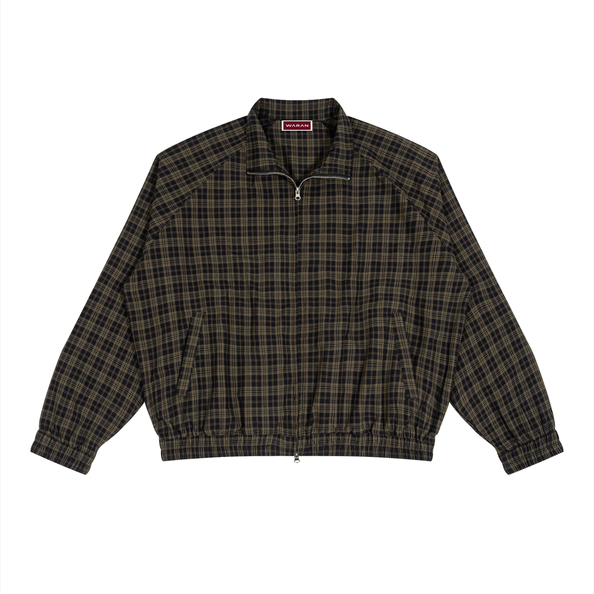 Unisex Plaid Full-Zip Track Jacket 130GSM